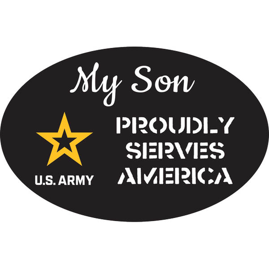 US Army My Son Proudly Serves Oval Magnet