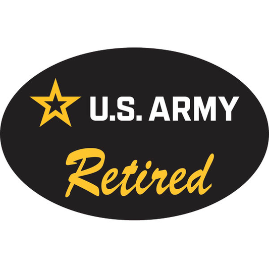 US Army RETIRED Oval Magnet