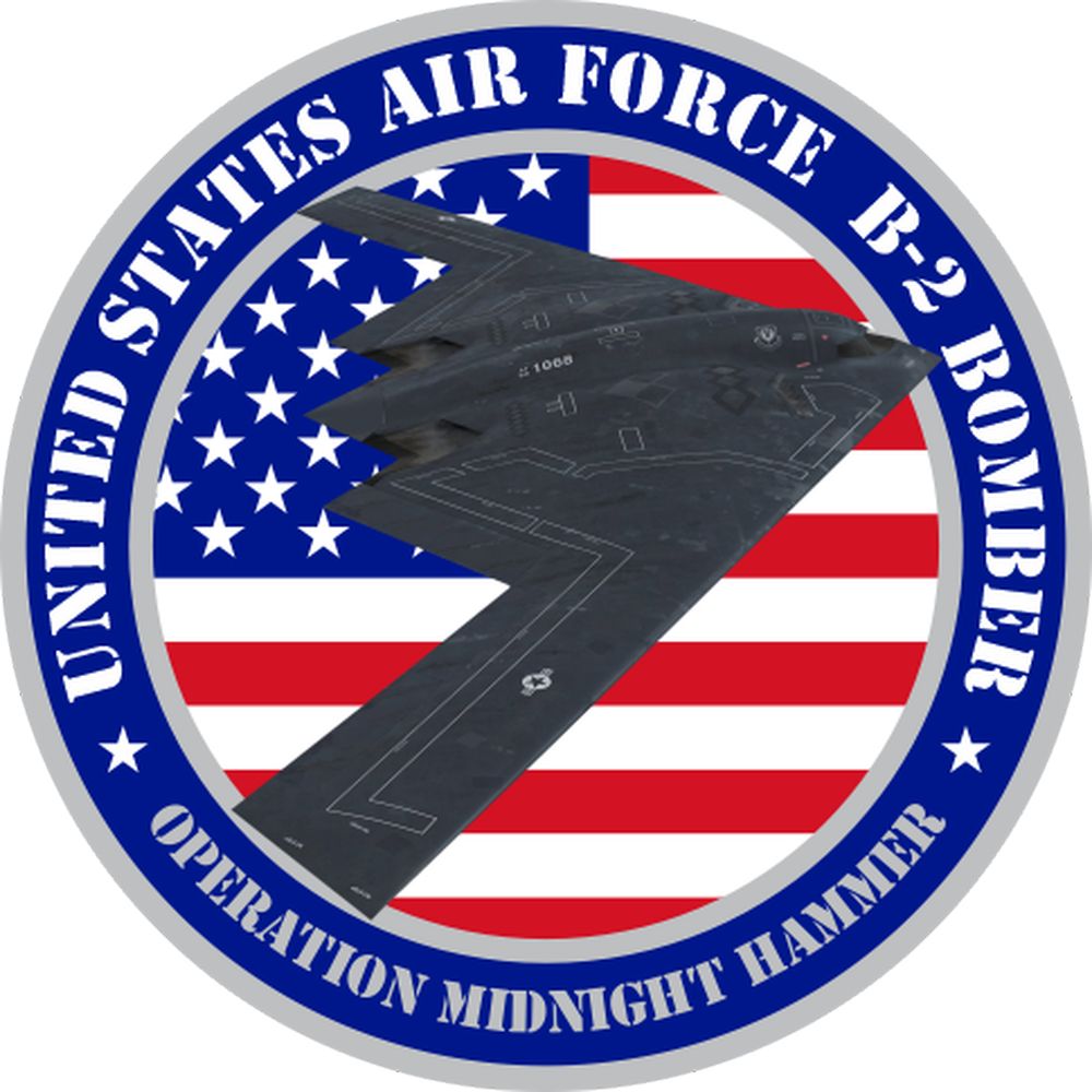 B2 Bomber Flag Round Magnet
