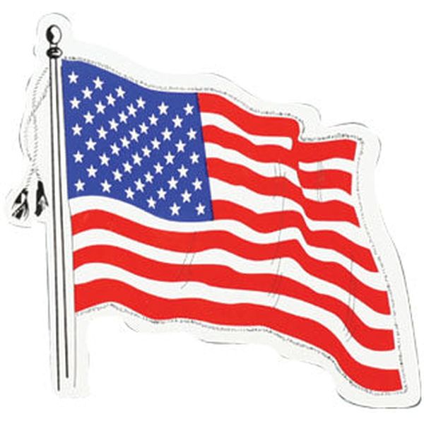American Flag on Pole Die-Cut Magnet