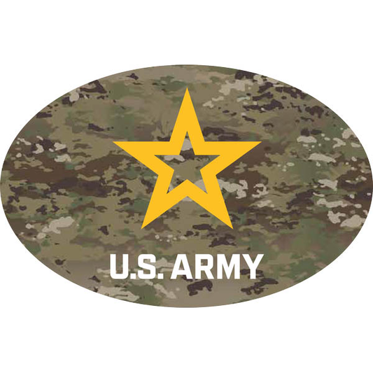 Army Star Oval Magnet, Camo