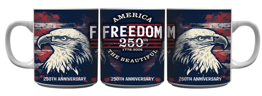America the Beautiful 250th Anniversary Sublimation Coffee Mug