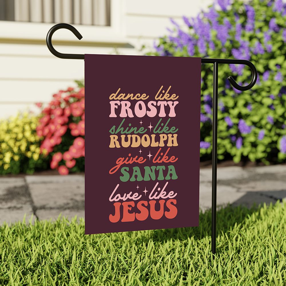 Dance Like Frosty Holiday Garden Flag