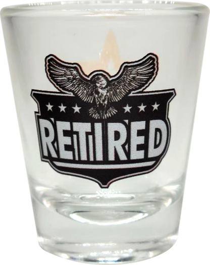 New Army Star and Eagle Retired Shot Glass