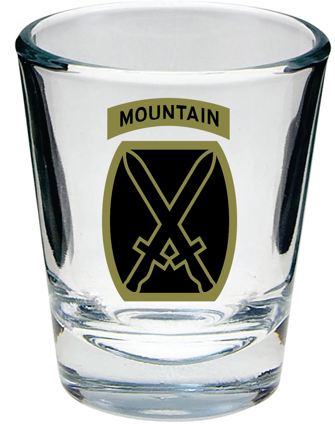 10th Mountain Shot Glass