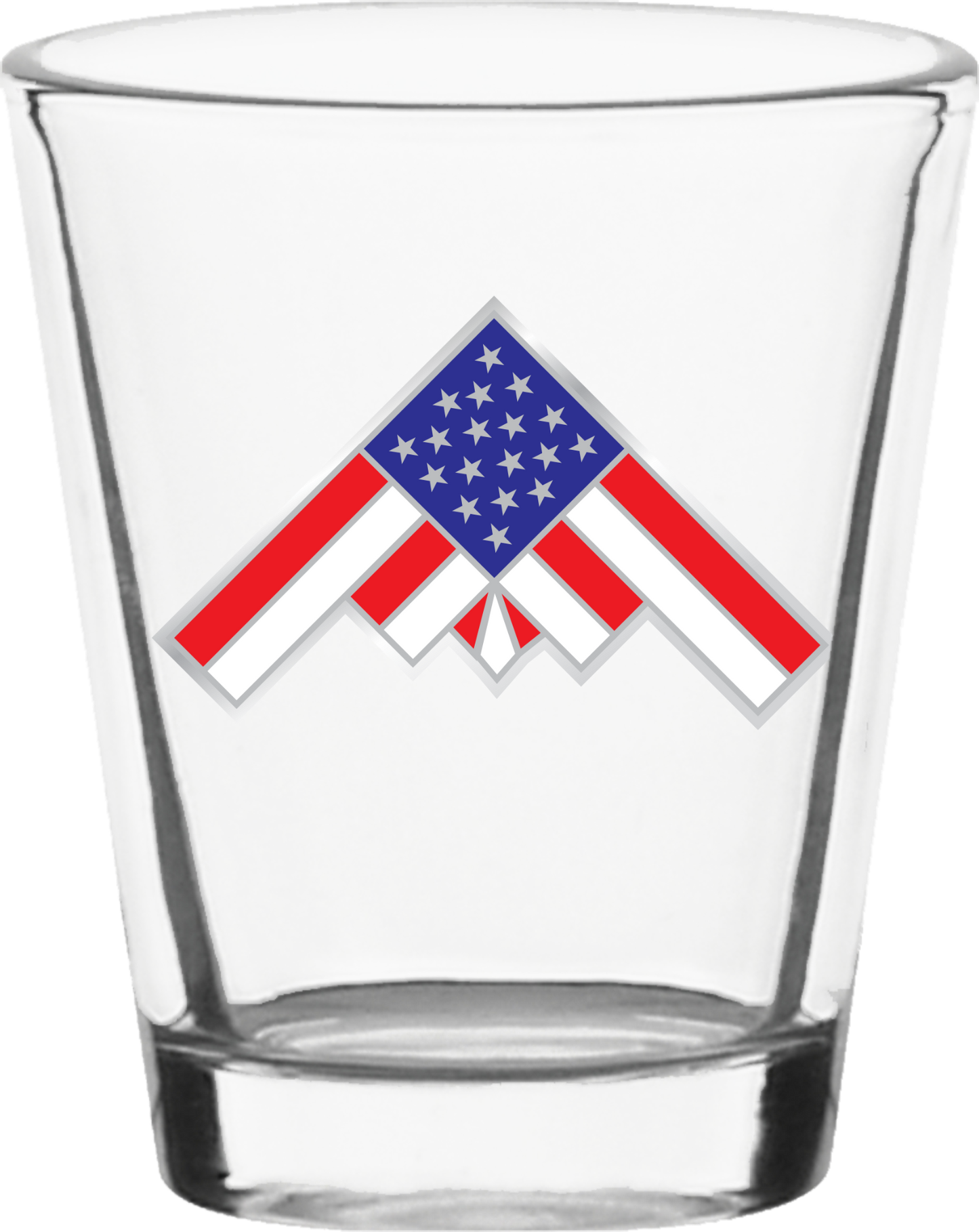 B2 Bomber Flag Shot Glass