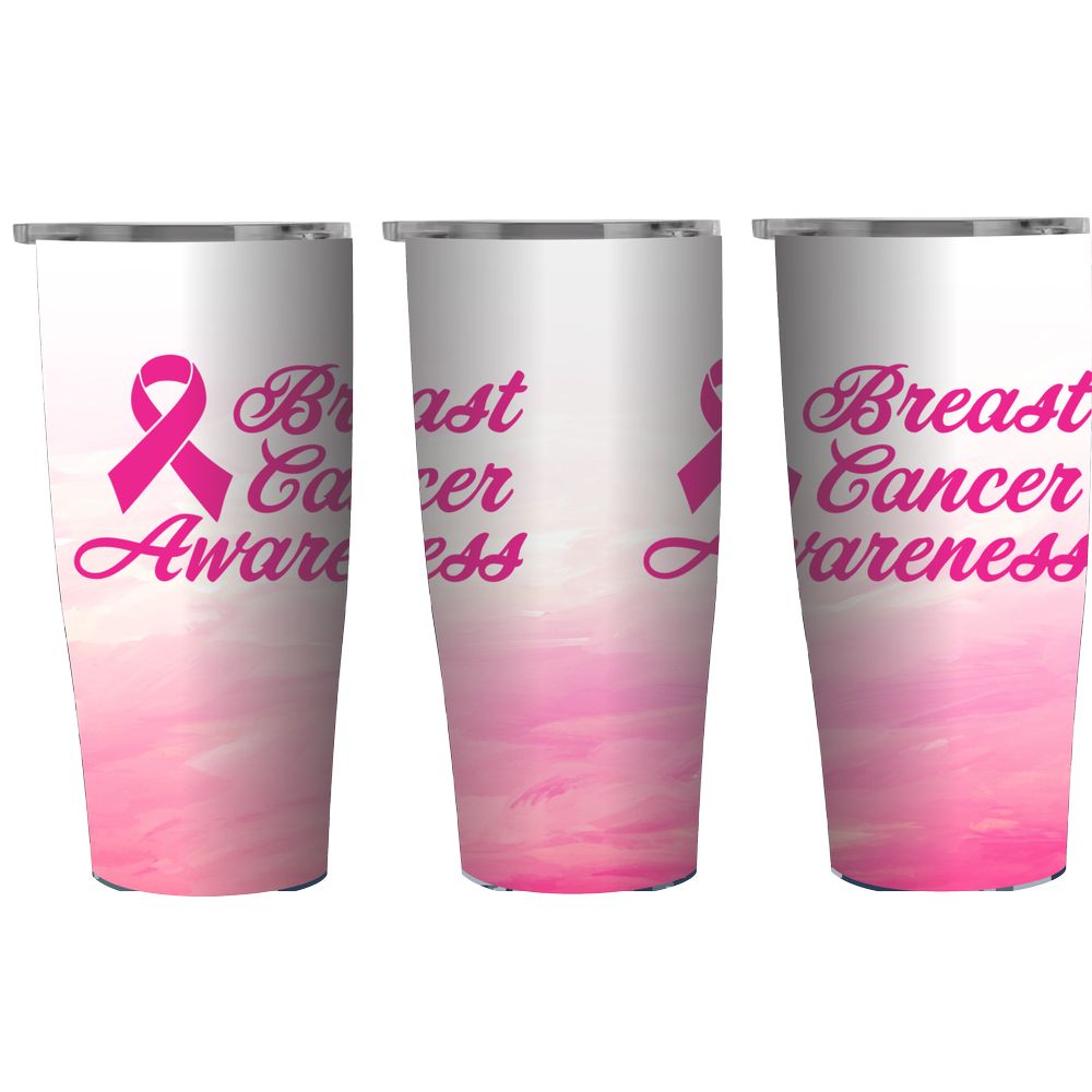 Breast Cancer Awareness Tumbler - Pink Ombre
