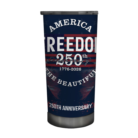 America the Beautiful 250th on 20oz White Stainless Tumbler
