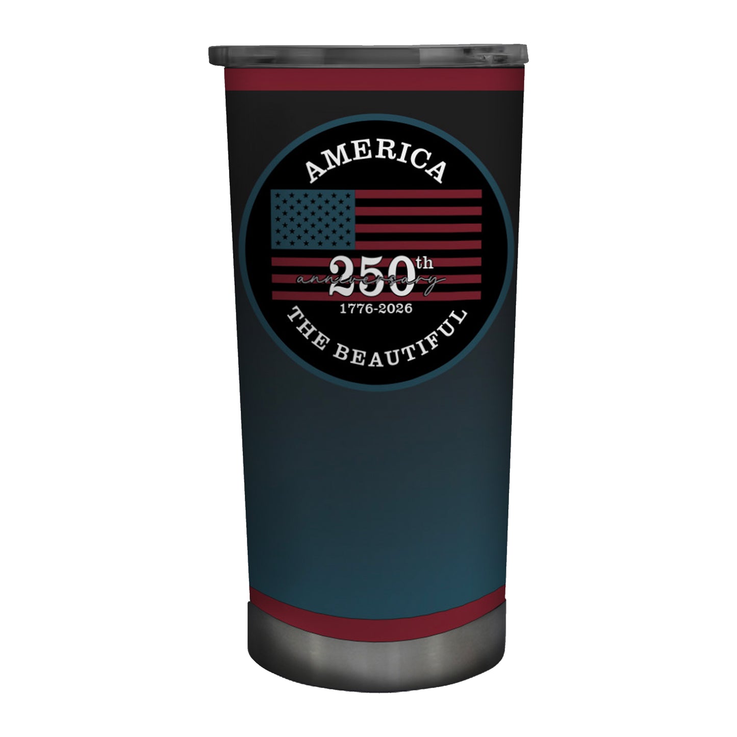 America 250th Design 20oz Black Stainless Tumbler