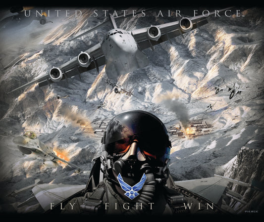 U.S. Air Force with Fly, Fight, Win Custom Photography on Mouse Pad