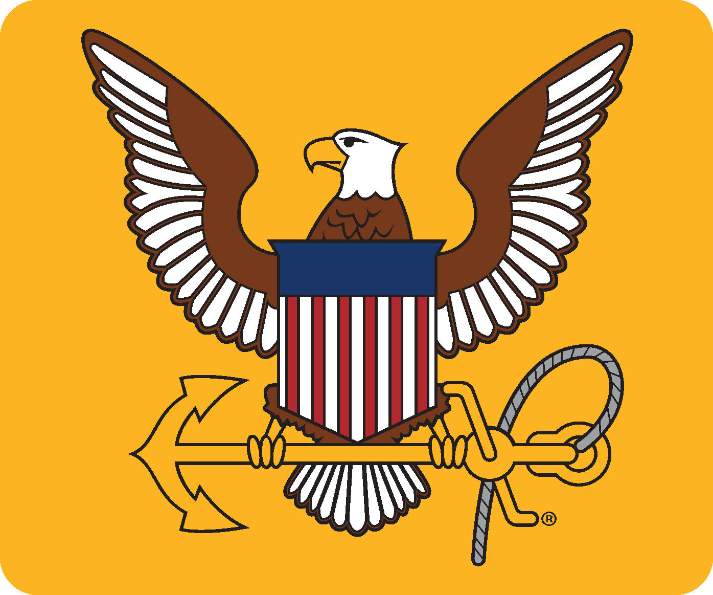U.S. Navy Symbol on Mouse Pad