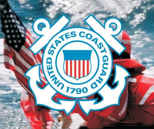 U.S. Coast Guard Crest with Custom Photography on Mouse Pad