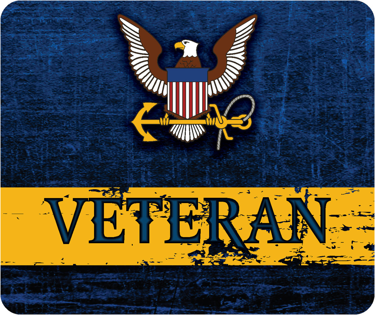 U.S. Navy Symbol VETERAN Design on Mouse Pad