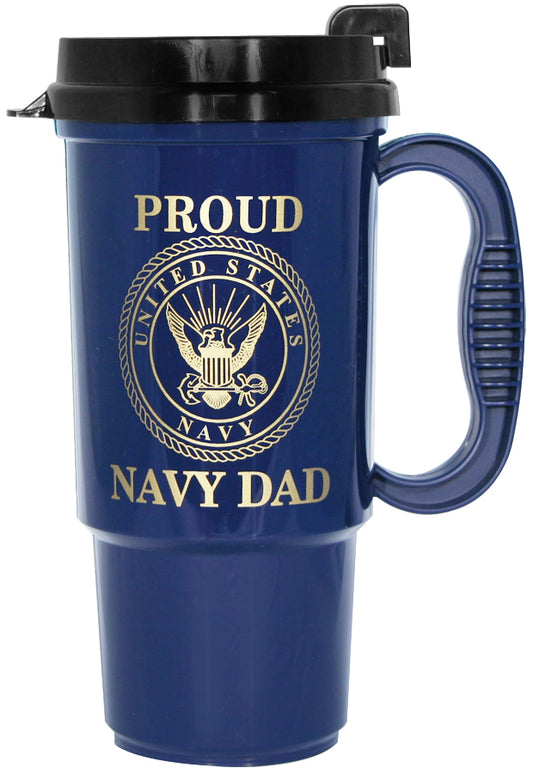 Proud Navy Dad Travel Mug