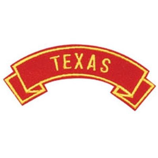 Texas Yellow on Red Shoulder Rocker Patch