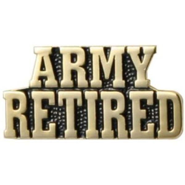 Army Retired Stacked Text Lapel Pin – Honor Country