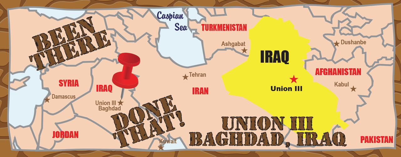 Union III Baghdad, Iraq Been There Done That Shot Glass
