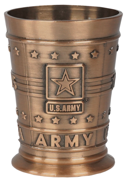 U.S. Army Star on 2 oz. Copper Molded Shot Glass