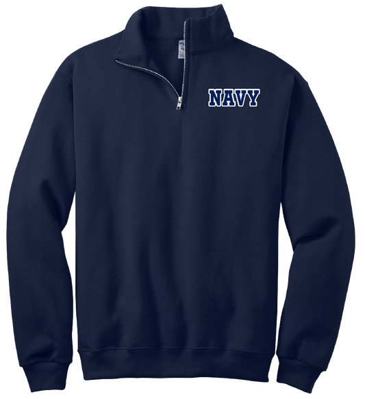 Navy 1/4 Zip Fleece Sweatshirt