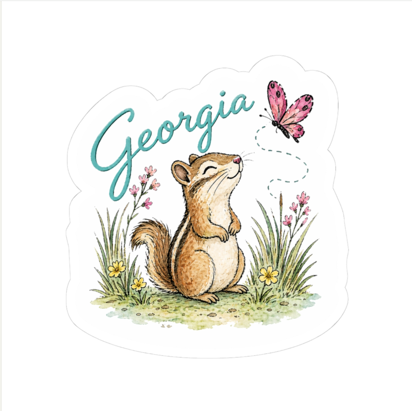 Georgia Animal Decal - Chipmunk