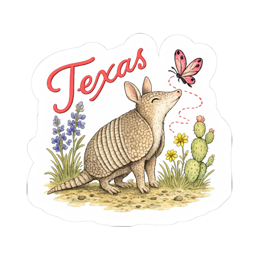 Texas Animal Decal - Armadillio