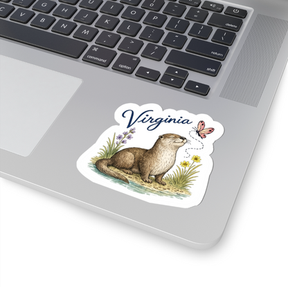 Virgina Animal Decal - Otter