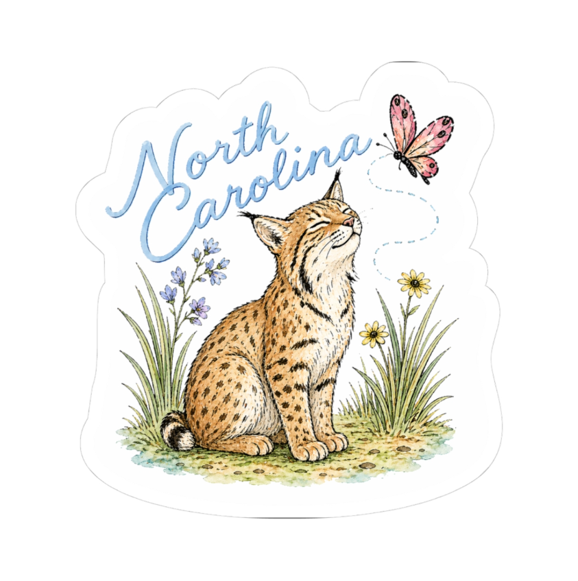 North Carolina Animal Decal - Bobcat