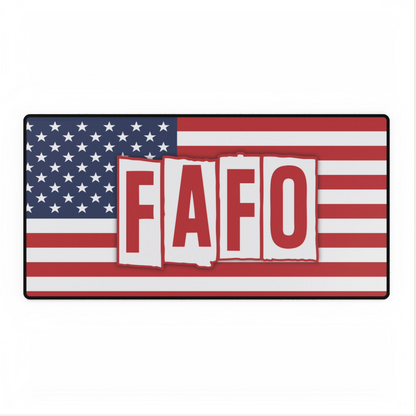 FAFO tiled American Flag design Desk Pad
