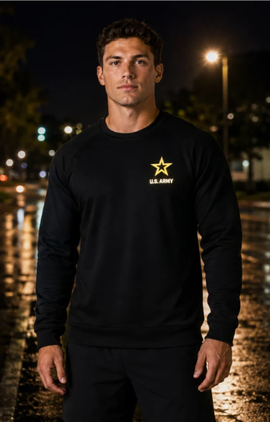 Army Sweatshirt with Reflective Emblem