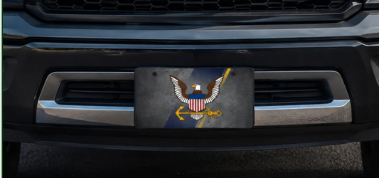 Military Diagnonal License Plate