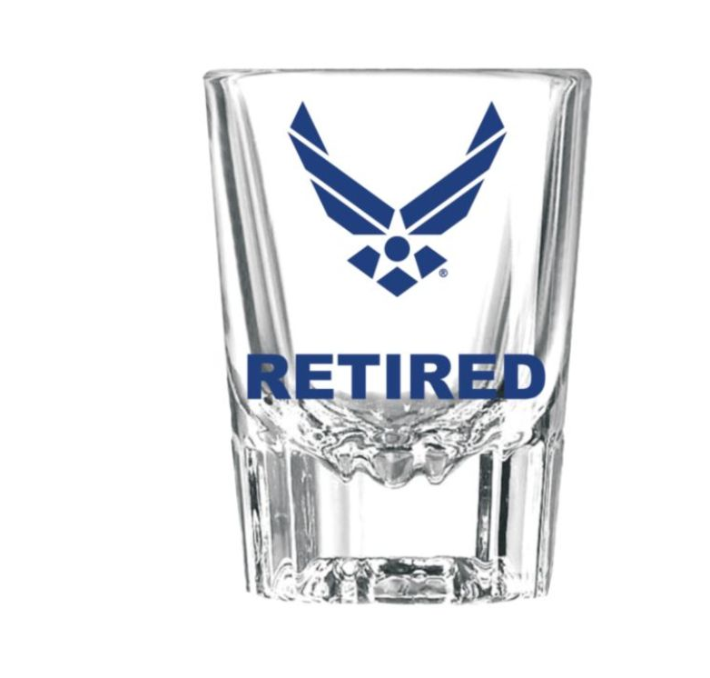 U.S. Air Force Retired Shot Glass