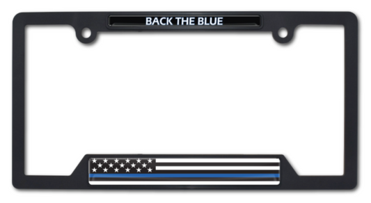 License Plate Frame - Blue Line (Police)