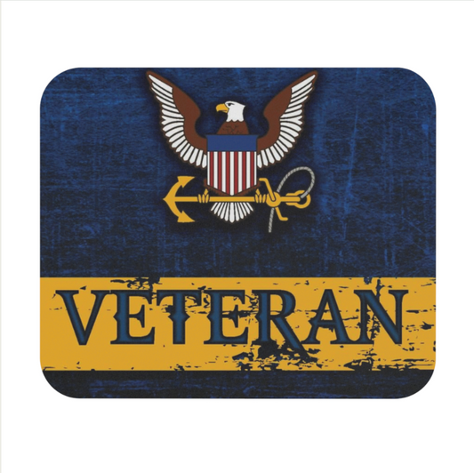 Mitchell Proffitt U.S. Navy Symbol Veteran on Fabric Surface Mousepad