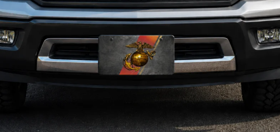Military Diagnonal License Plate