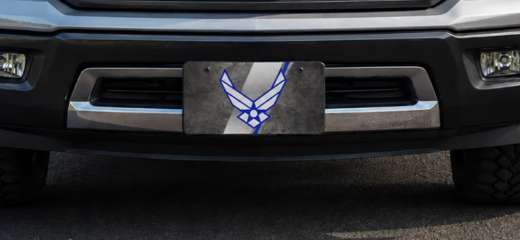 Military Diagnonal License Plate