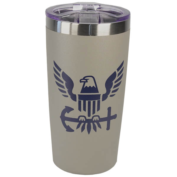 Americas Navy on Grey Tumbler Yeti Comparable Honor Country