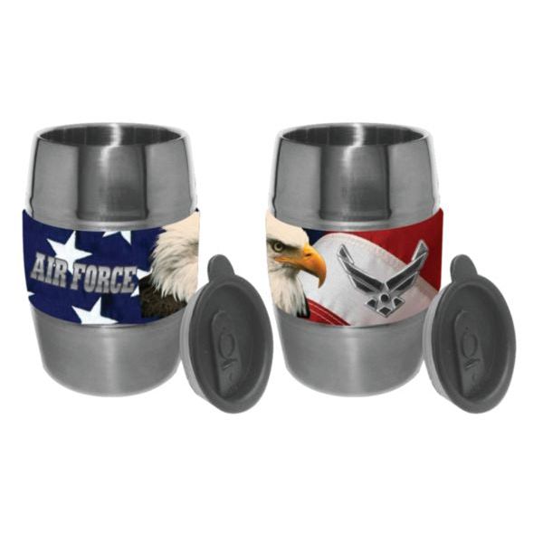 U.S. Air Force Symbol Flag Background on 12 oz. Barrel Mug – Honor Country