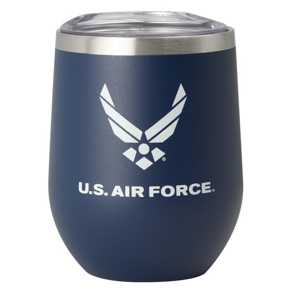 U.S. Air Force Symbol on 11 oz. Blue Stainless Steel Tumber