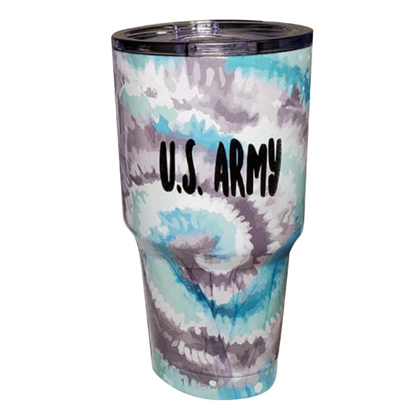 U.S. Army Imprint on Tye Dye Stainless Tumbler - 28 oz.