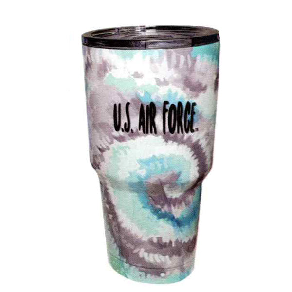 U.S. Air Force Imprint on Tye Dye Stainless Tumbler - 28 oz.