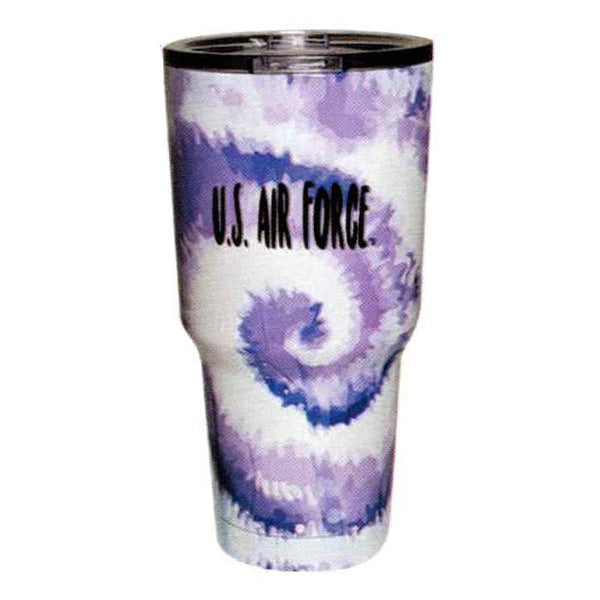 U.S. Air Force Imprint on Tye Dye Stainless Tumbler - 28 oz.