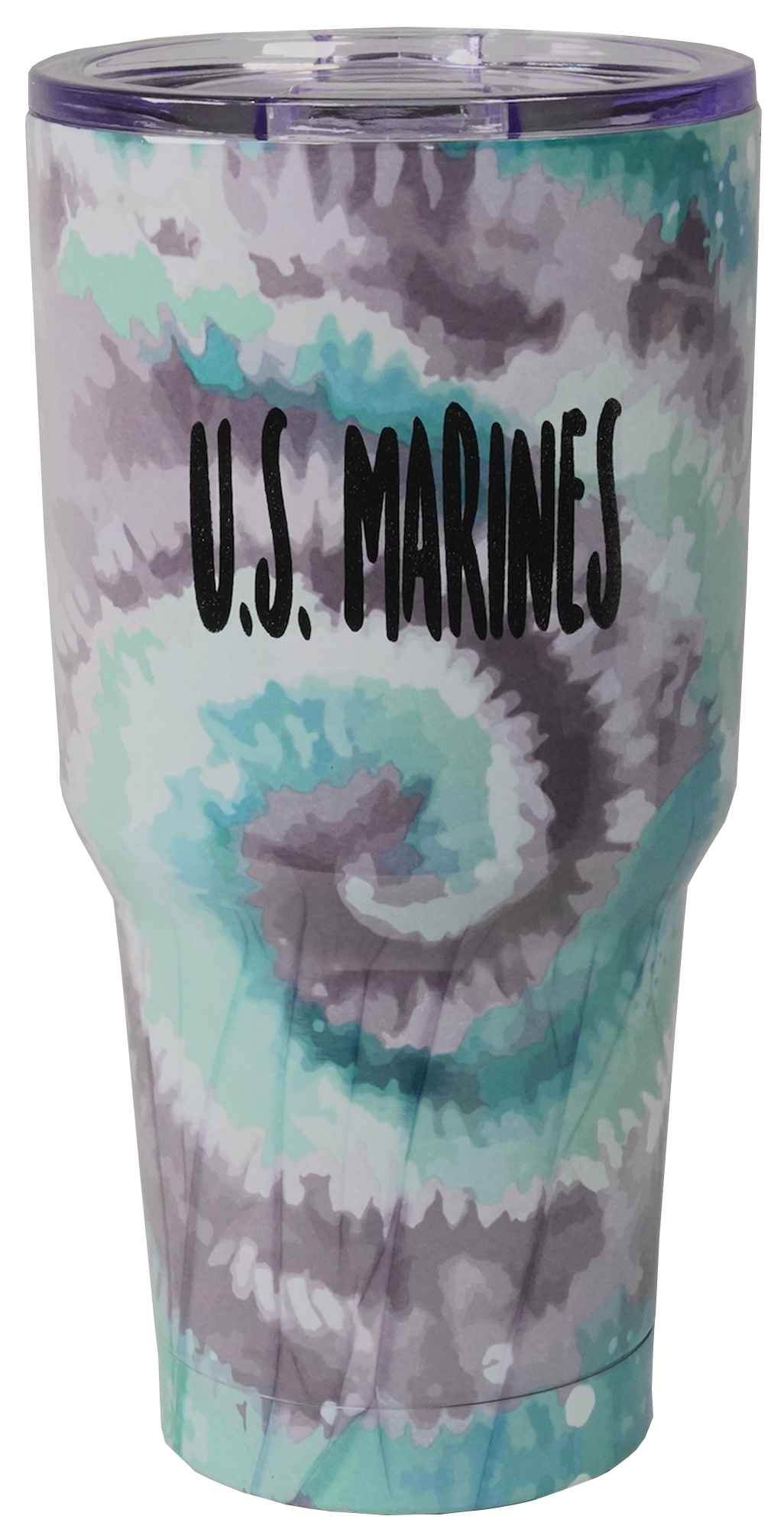 U.S. Marines Imprint on Tye Dye Stainless Tumbler - 28 oz.