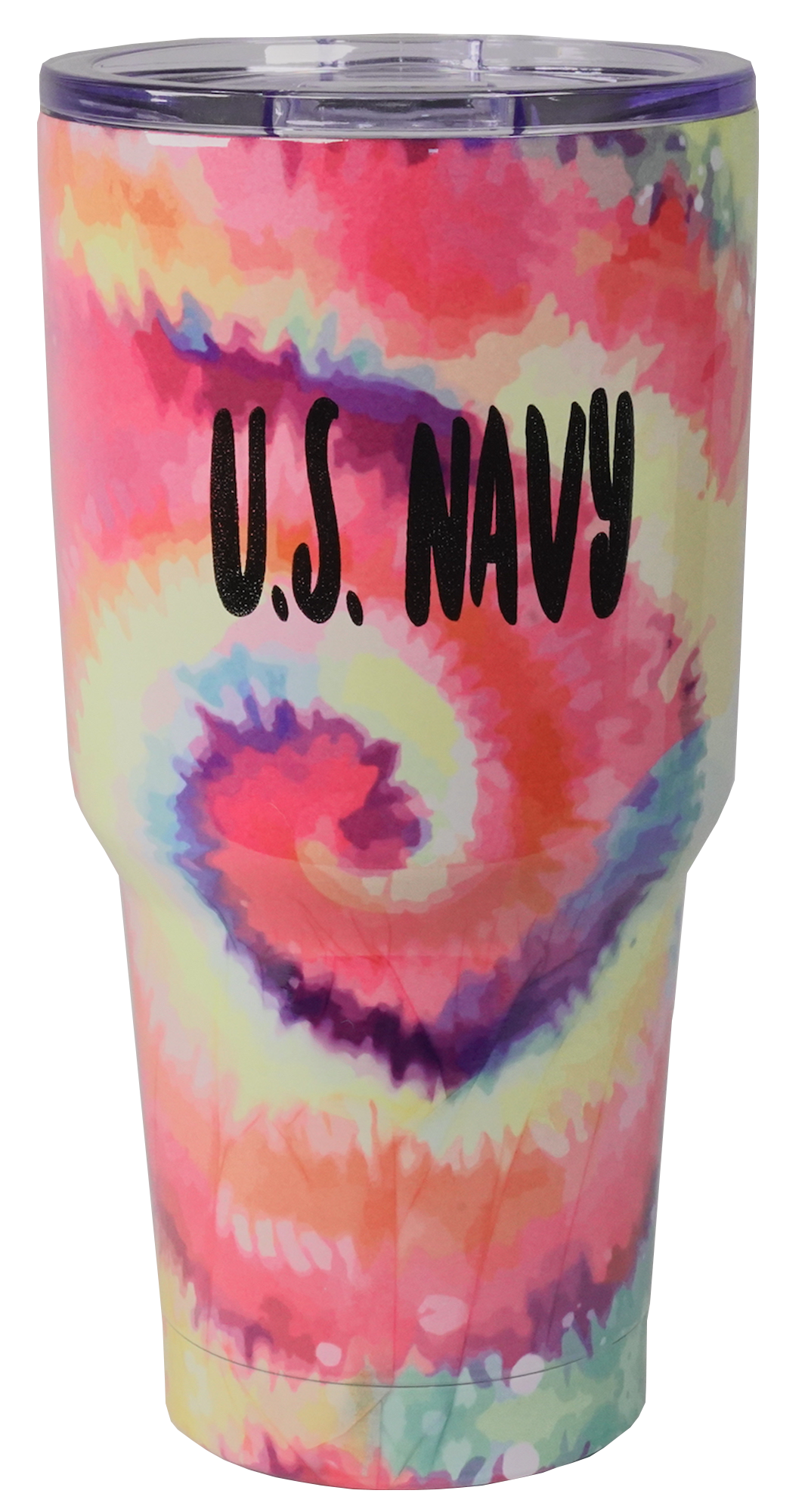 U.S. Navy Imprint on Tye Dye Stainless Tumbler - 28 oz.