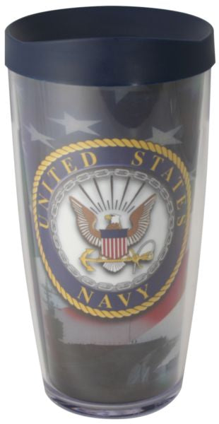 United States Navy Crest with Ship 16 oz. Thermal Insulated Tumbler