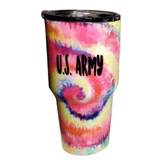 U.S. Army Imprint on Tye Dye Stainless Tumbler - 28 oz.