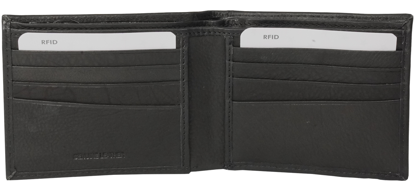 US Air Force USAF Bifold Embossed Black or Brown Wallet