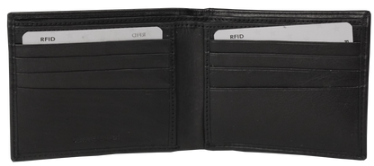 US Navy Crest Bifold Embossed Black or Brown Wallet
