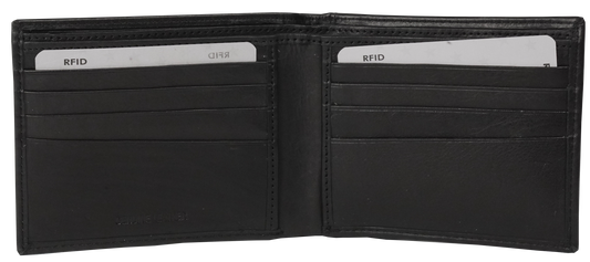 US Navy Crest Bifold Embossed Black or Brown Wallet
