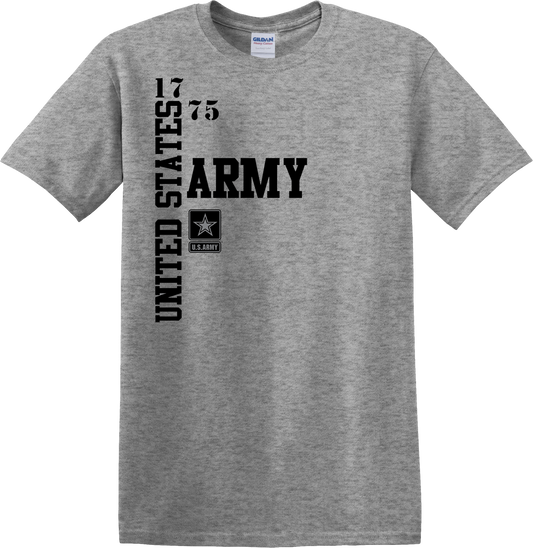 United States Army 1775 Vertical on Unisex Short Sleeve T-Shirt
