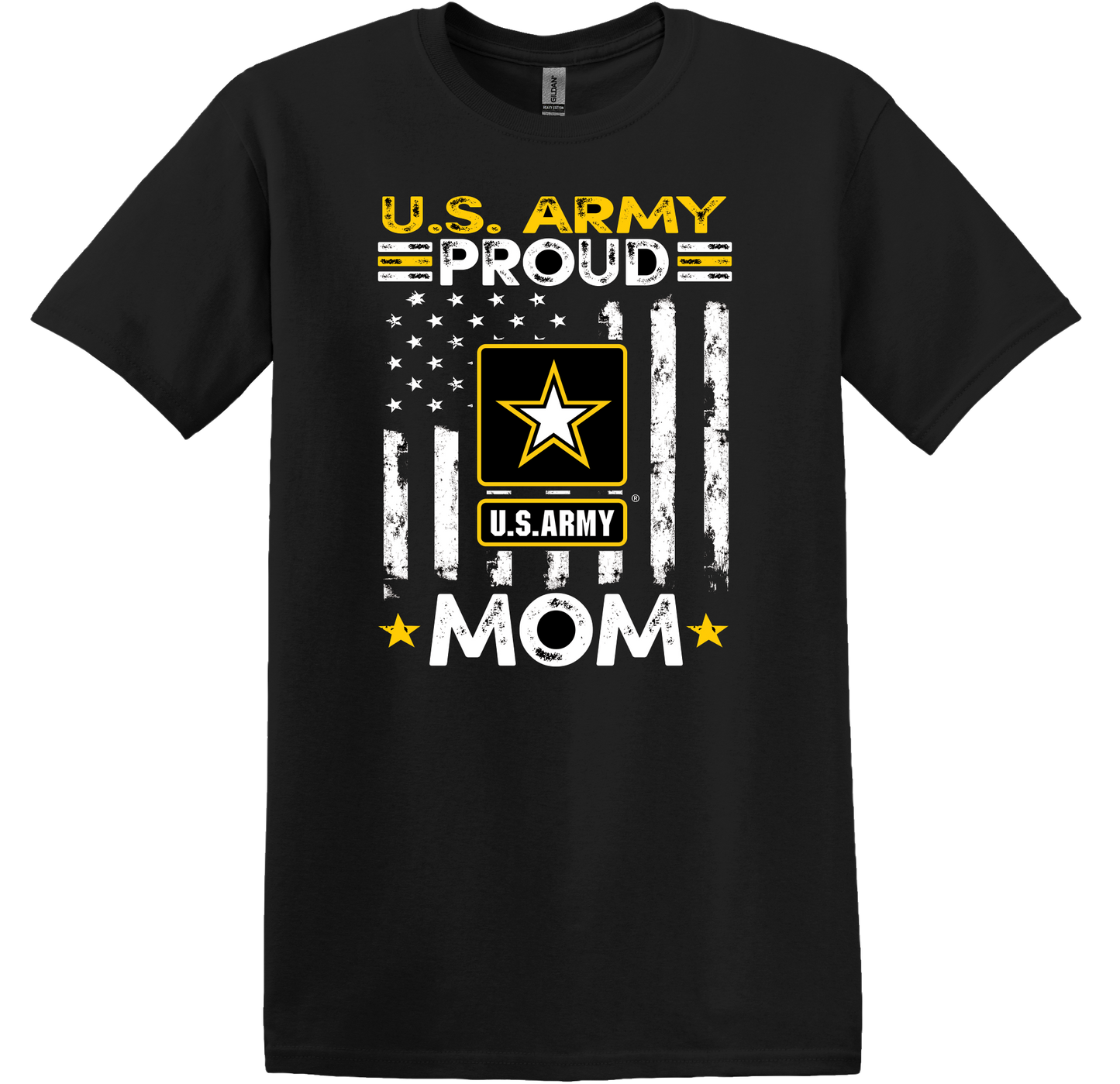 U.S. Army Proud Mom with U.S. Army Star on Unisex Short Sleeve T-Shirt